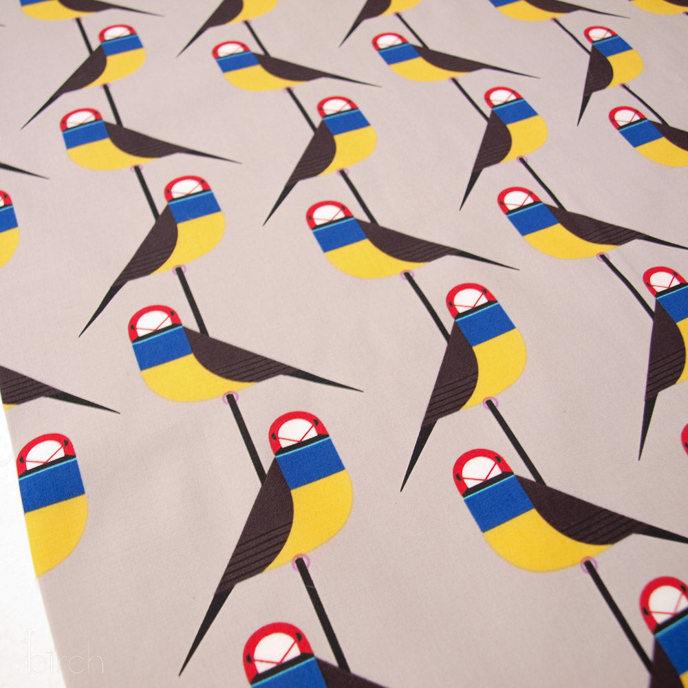 Organic Premium Cotton Gouldian Finch Poplin woven by Birch Fabrics- by the half yard