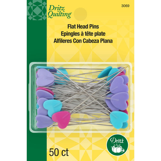 Web Only Notions: Dritz Flat Heart Pins- 1 pack
