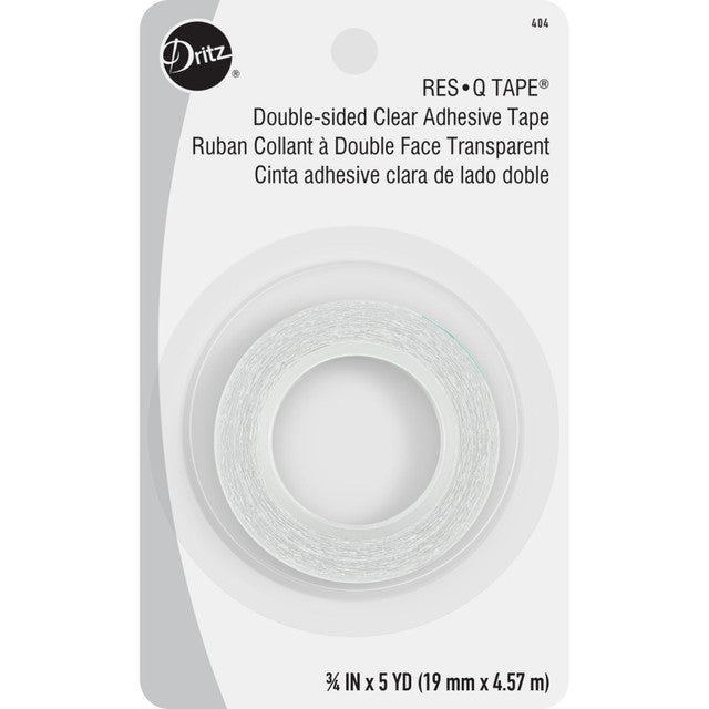 Web Only Notions: Dritz Res-Q Tape 3/4" Double-sided Clear Adhesive Tape-1 pack
