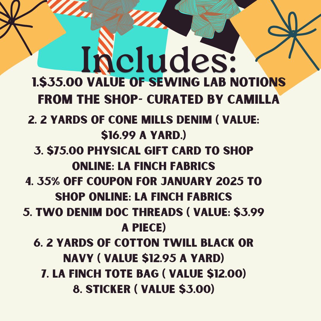 December Holiday Promo Gift Pack #25: Sewing and Fabric Goodies PLUS Giftcard- Mystery Bundle