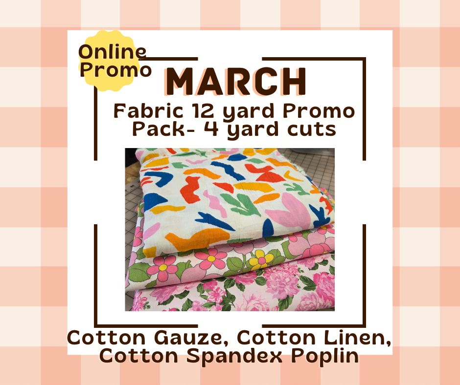 March Promo Deal: 12 yards of Deadstock Wovens- As Pictured