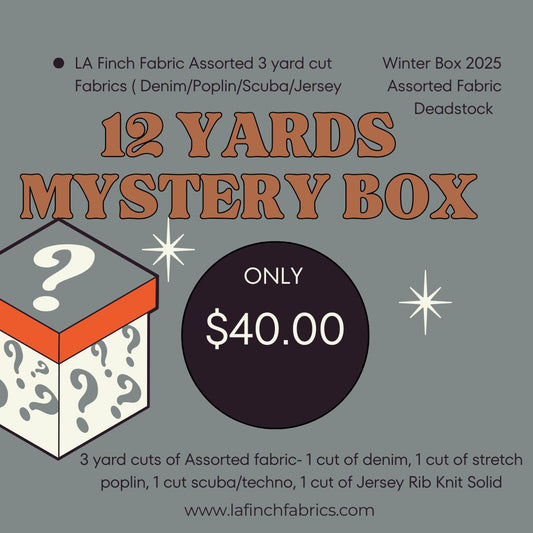 November Mystery Pack- 12 yards of assorted fashion fabric- 3 yard cuts