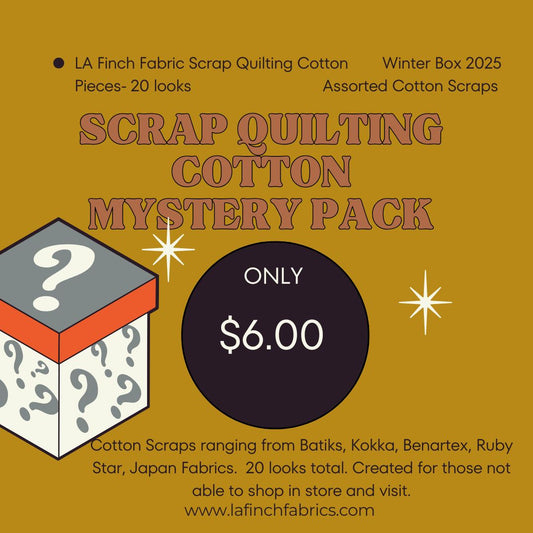 November Mystery Pack: 20 pieces of Quilting Cotton Scraps- Assorted