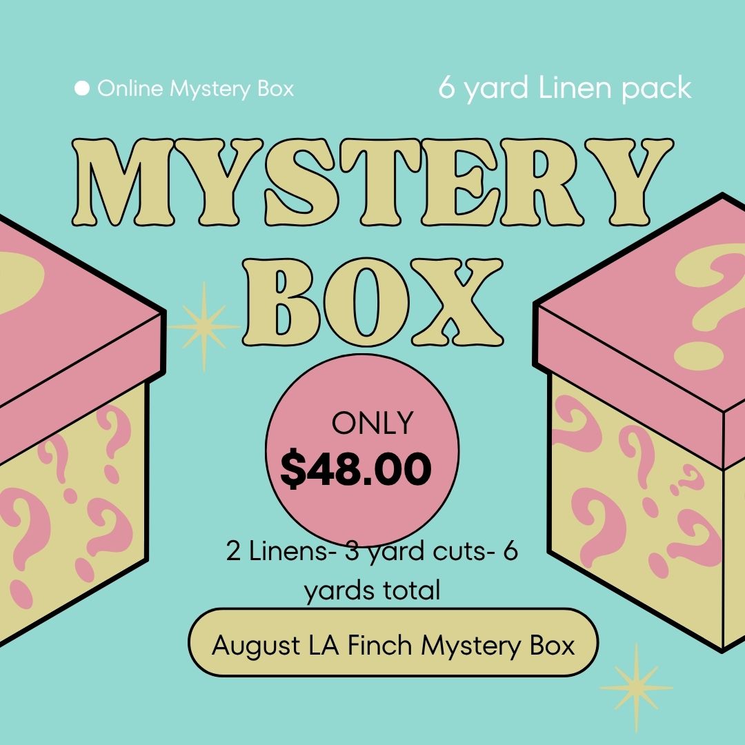August Online Mystery Pack- 100% Linen Assorted Pack 6 yards Woven Pack ( 2 looks)