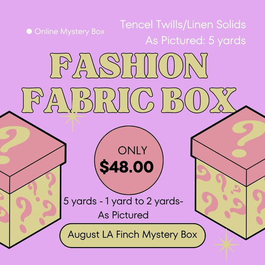 August Online Bundle Box: 5 yards of Tencel Twill and Linen Solids- As pictured