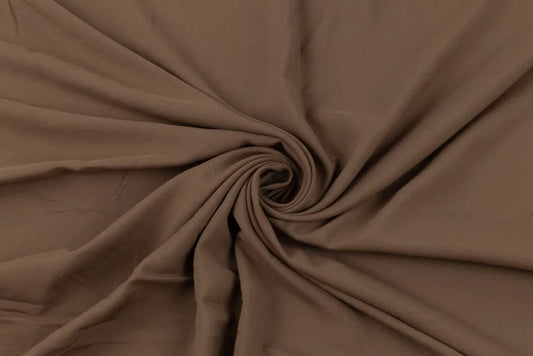 Fashion Mocha  Rayon Challis Solid Woven-Sold by the yard