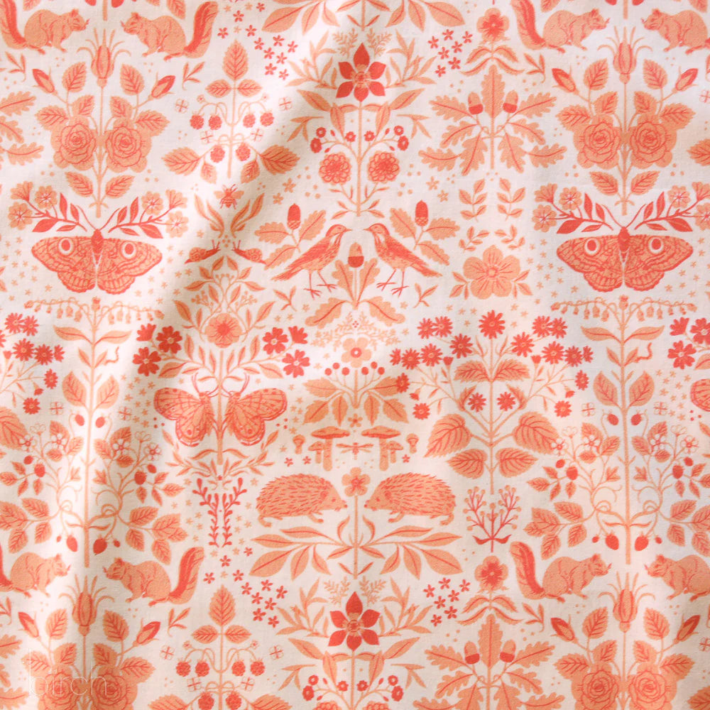 Organic Fabrics Flora and Fauna Nectar Lawn 75GSM by Birch Fabrics- by the half yard