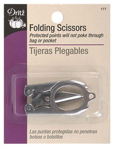Folding scissors in packaging with Dritz branding