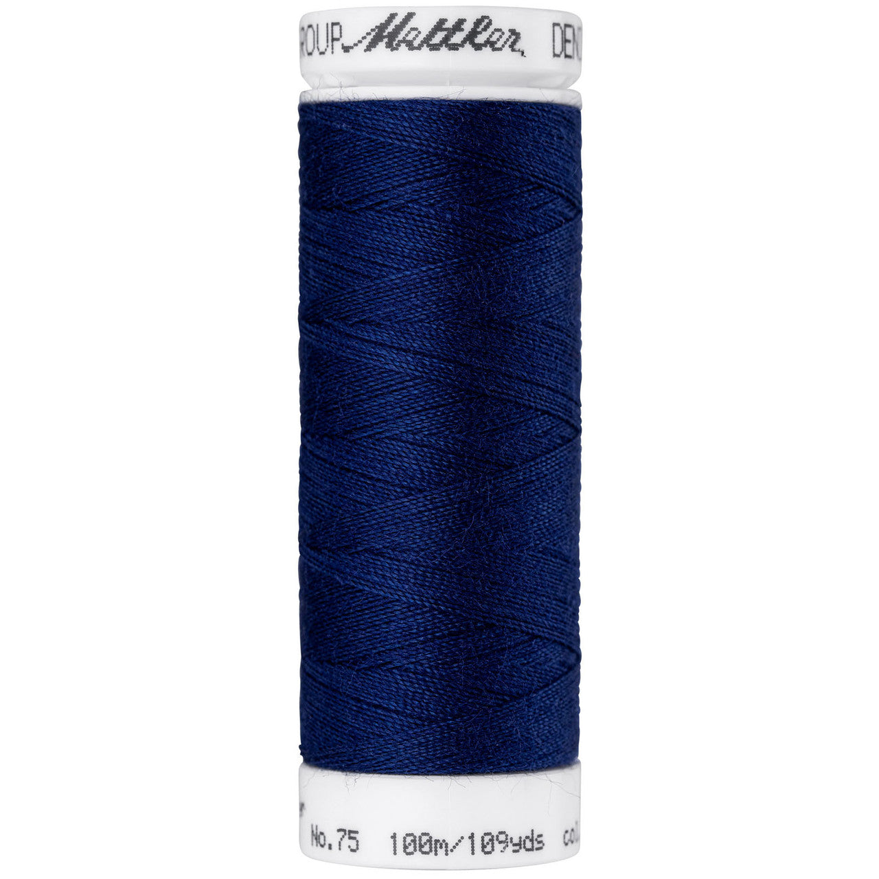 Jean Sewing Notion: Mettler Denim Doc Thread #0809 Dark Sapphire Blue Cotton Covered Polyester 40wt-109 yards- Sold by the Spool