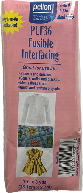 Web Only Sewing Supplies: Pellon PLF36 Fusible Interfacing (15"x 3 yards)- 1 pack