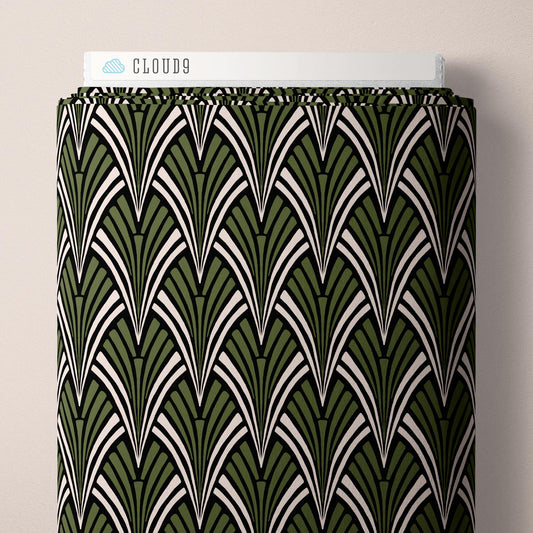 Cloud9 Fabrics: MODAL RAYON Marsh Havens Geometric Gordon Challis Woven 3.9oz- by the Half Yard