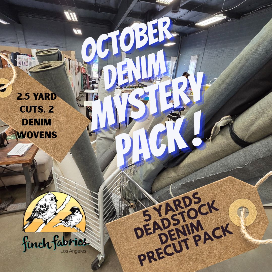 Pre-Order:Mystery Denim Pack: October 5 yards of Designer Denim Pack-2 Cuts