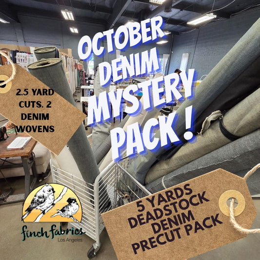 Pre-Order:Mystery Denim Pack: October 5 yards of Designer Denim Pack-2 Cuts