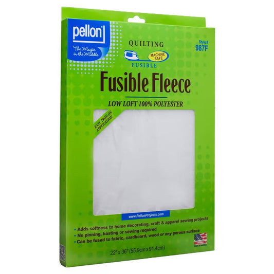 Web Only Sewing Supplies: Pellon Fusible Fleece Low Loft  Polyester Interfacing 22"x36"- 1 pack