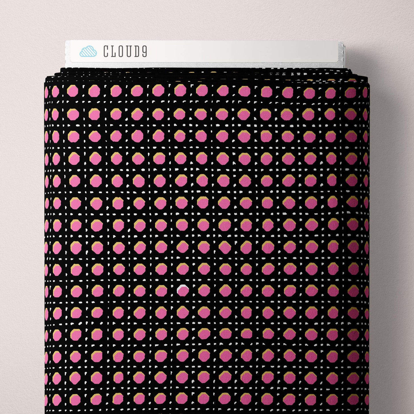 Cloud9 Fabrics: MODAL RAYON Summer Sun Studio Canning Black Rayon Challis Woven 3.9oz- by the Half Yard