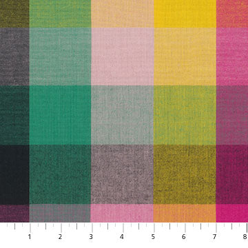 Northcott Fabrics: Anna Maria Textiles Yarn Dyed Preppy Windowbox Checks Shirting Woven- by the Half Yard