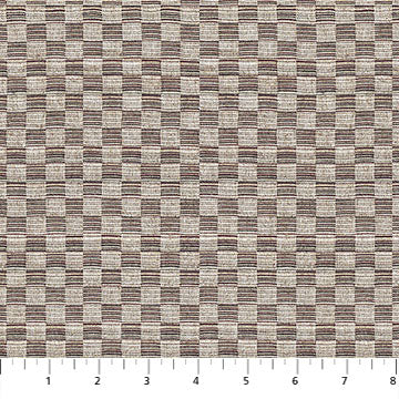 Northcott Fabrics: Anna Maria Textiles Checkmates Yarn Dyed Cotton Gameboard in Metal woven- by the half yard