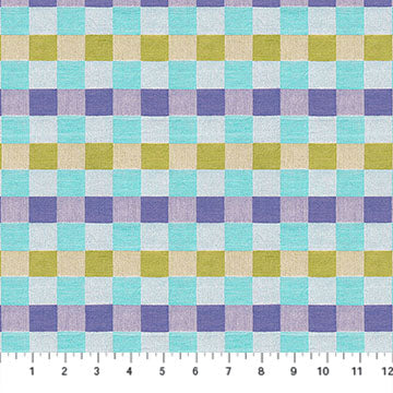 Northcott Fabrics: Anna Maria Textiles Checkmates Yarn Dyed Cotton Gameboard in Rattle woven- by the half yard
