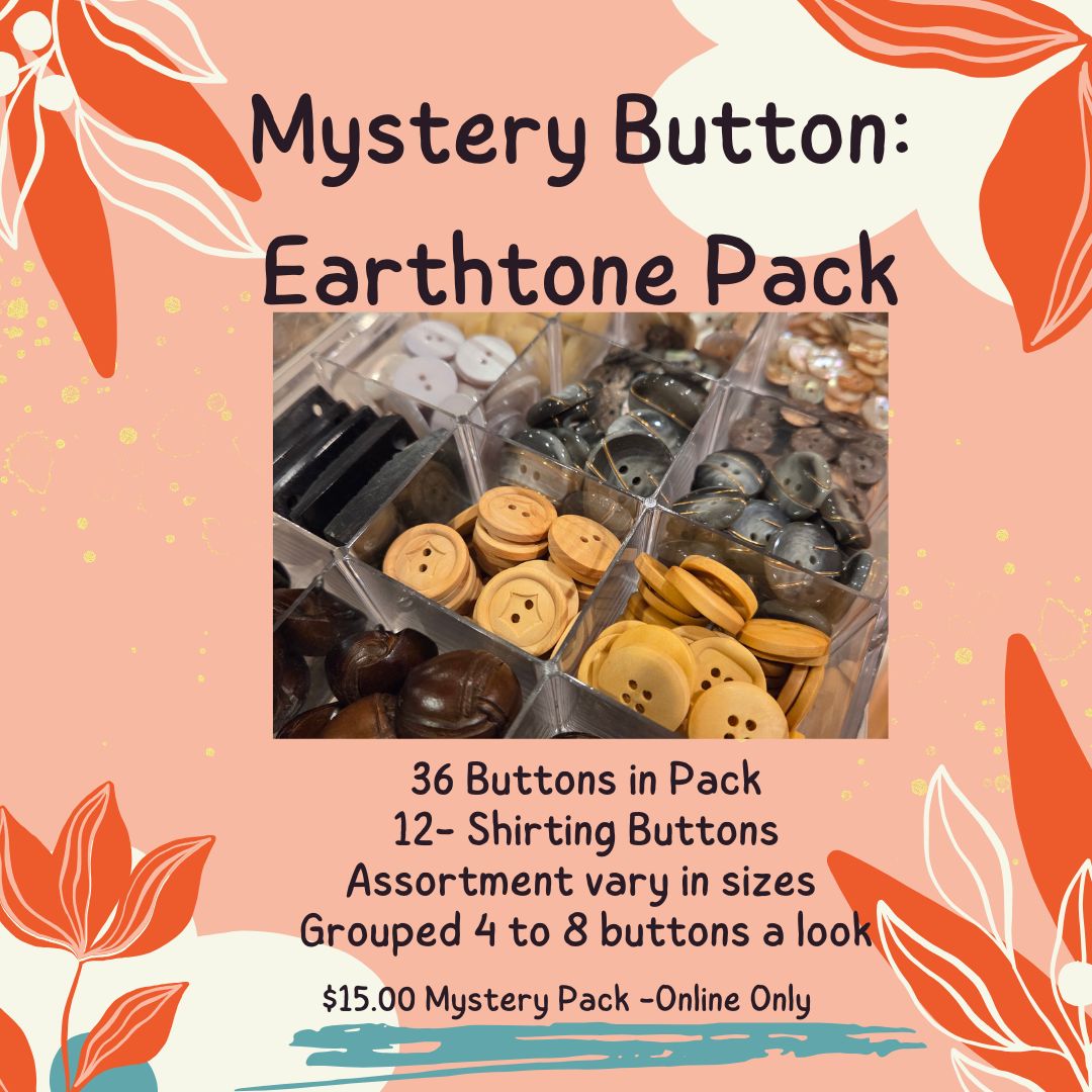 May/June Button Mystery Pack Earthtones 36 Buttons-1 pack