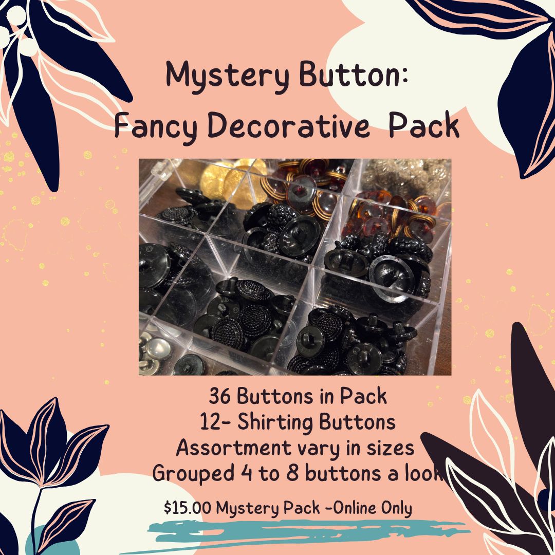 May/June Button Mystery Pack Fancy Decorative 36 Buttons-1 pack
