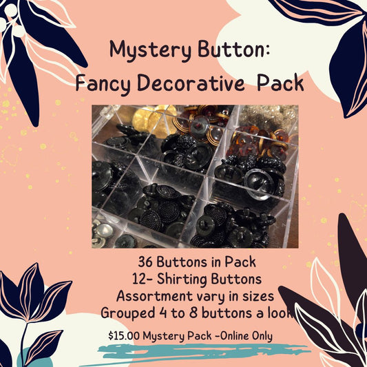 May/June Button Mystery Pack Fancy Decorative 36 Buttons-1 pack