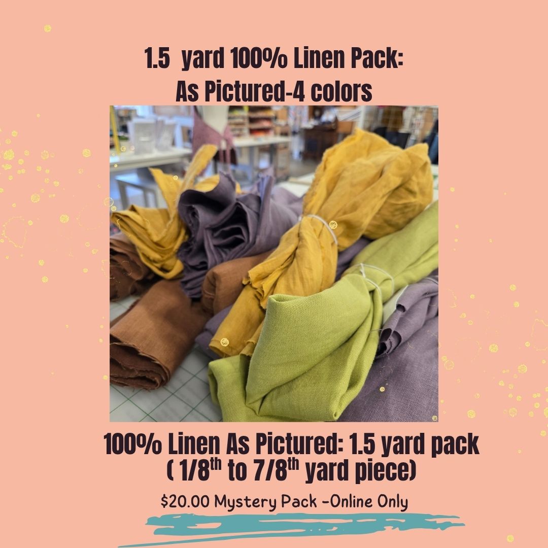 October Online Mystery Pack: 1.5 Linen Solid Pack-As Pictured