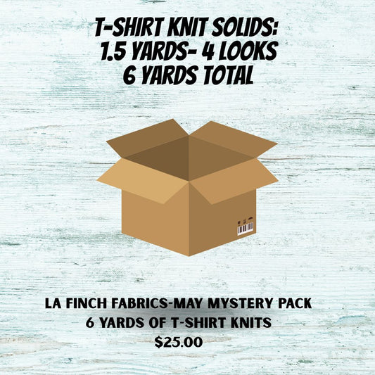 May Mystery Pack: 6 yards T-Shirt Knit Solids-Assorted