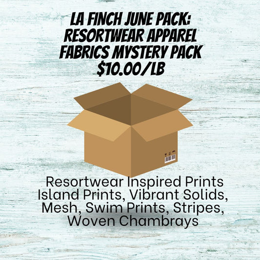 June Mystery Pack: 1 LB of Resortwear Apparel Fabrics Assorted - Mystery Pack