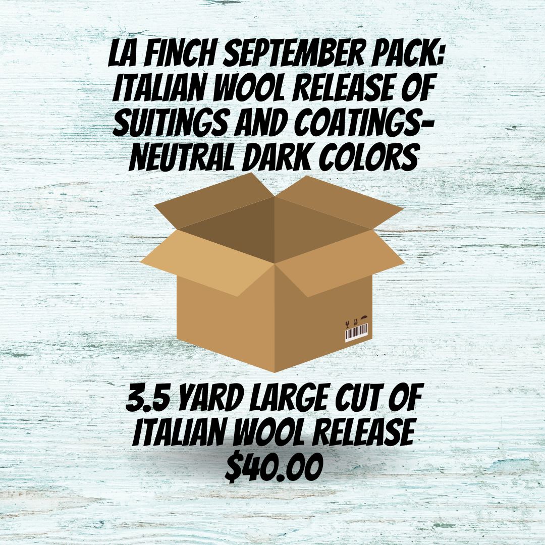 Pre-Order: September Anniversary Promo: 3.5 yards of Italian Wool Coating/Suiting Release ( 1 look) Neutral- Mystery Pack
