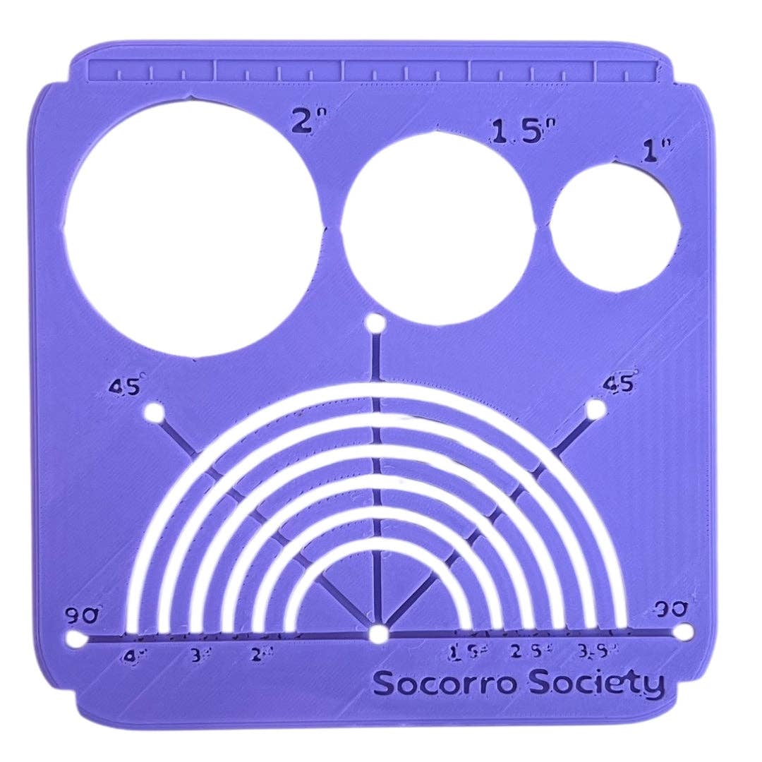 Sashiko Collection: Sashiko Circle Stencil: Purple- 1 pack
