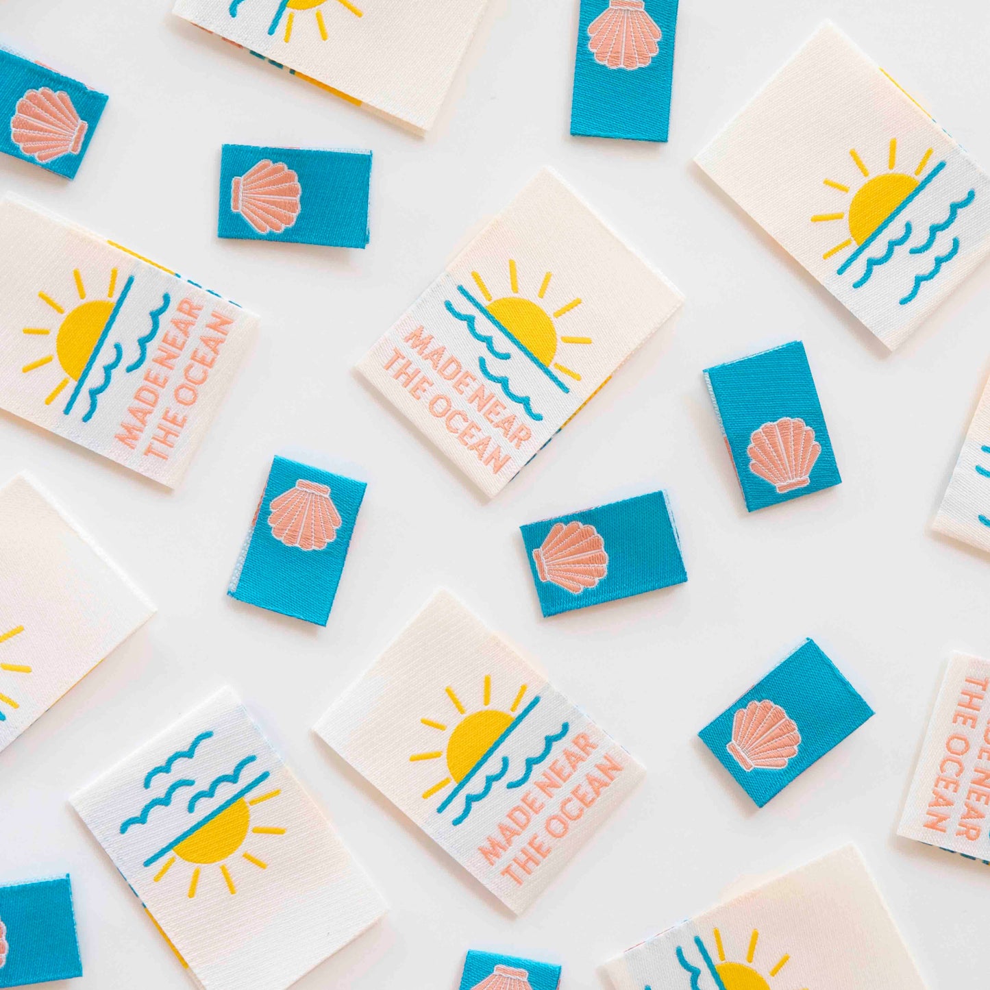 Notions: Sarah Hearts Made Near the Ocean - Sewing Woven Clothing Label Tags-1pack