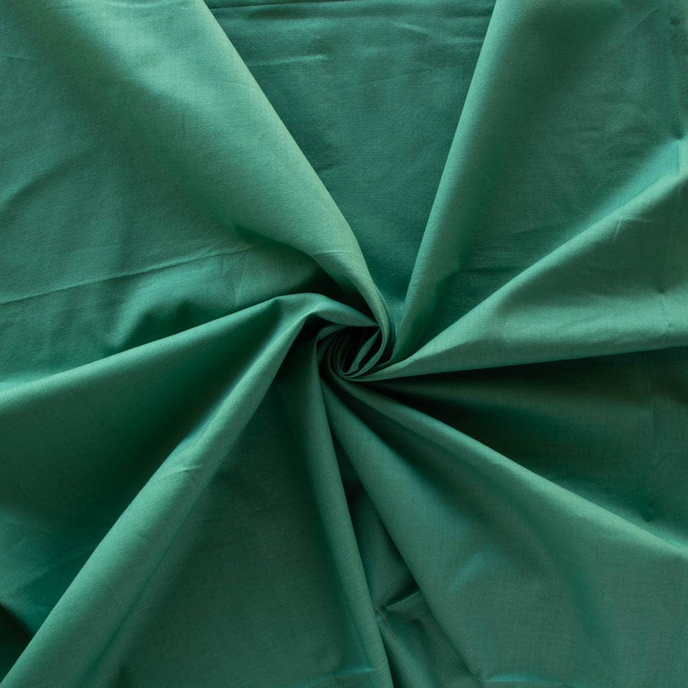 Premium Organic Cotton Emerald Solid Lawn 75 GSM By Birch Fabrics- by the half yard