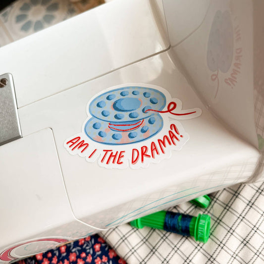 Stickers and Stationery: Am I The Drama Vinyl Stickers, Sewing Sticker, Quilt Sticker-( 3"x2.1")