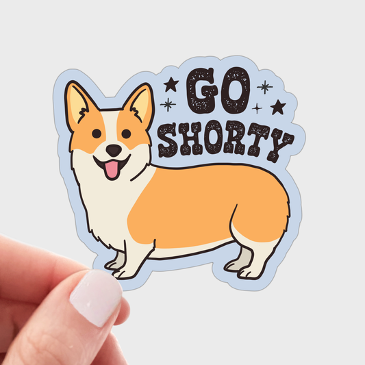 Stickers and Stationary: Go Shorty Corgi Dog Sticker