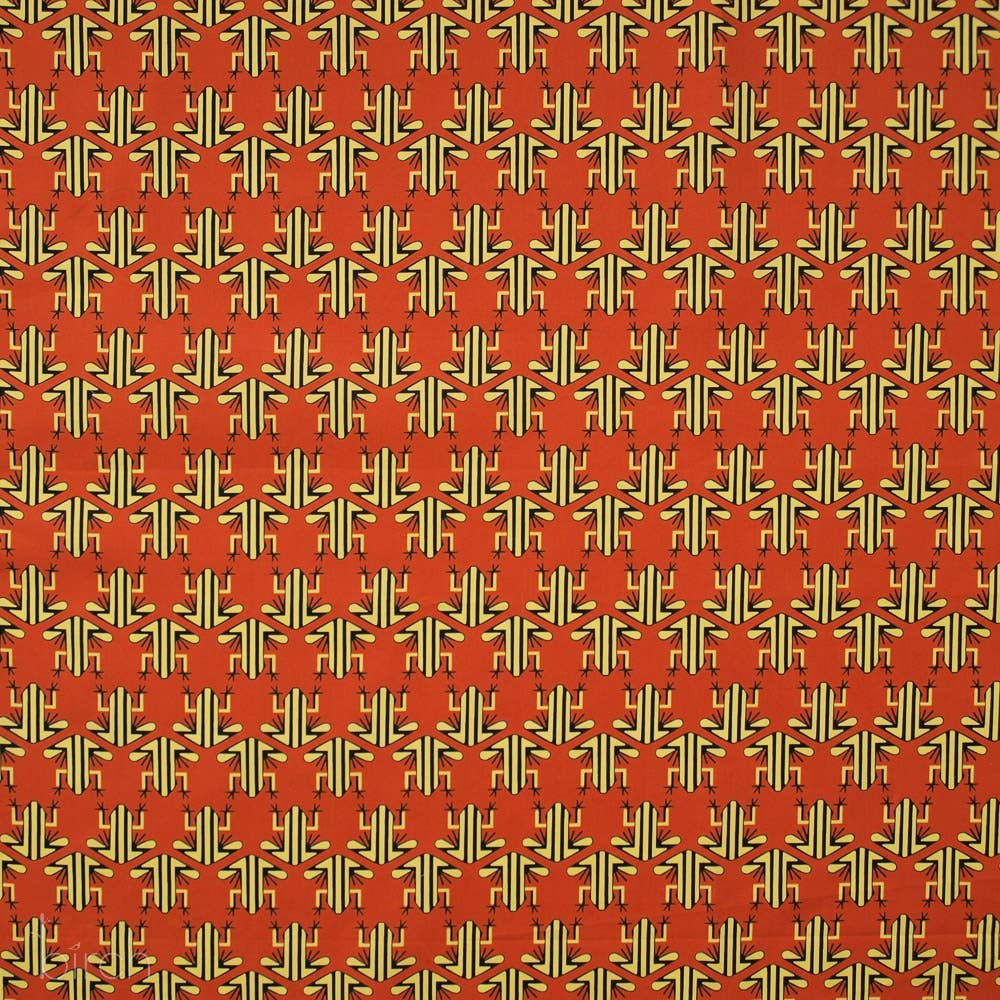 End of Bolt: 1.5 yards of Organic Premium Cotton Yellow Frog Dart Shirting Poplin 115gsm by Birch Fabrics-remnant