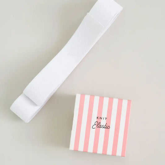 Web Only Sewing Supplies: Matchy Matchy 1.25 Inch Knit White Elastic- 2.5 yard precut- 1 pack