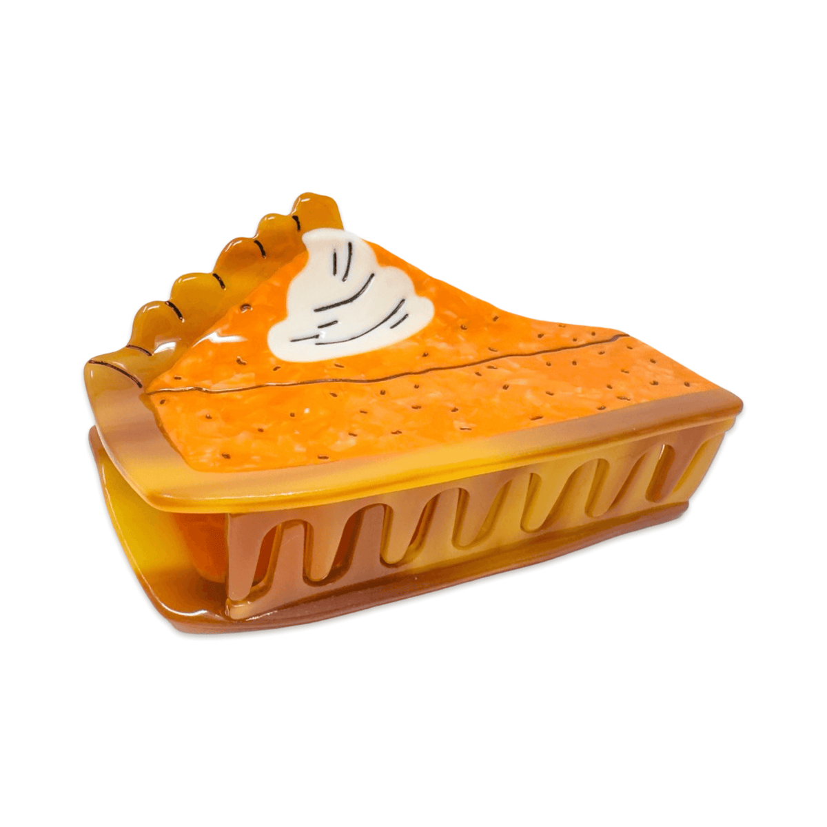Hair Accessories: Jenny Lemons: Large Pumpkin Pie Hair Claw Clip 4"x 2.25"- 1 Hair Clip