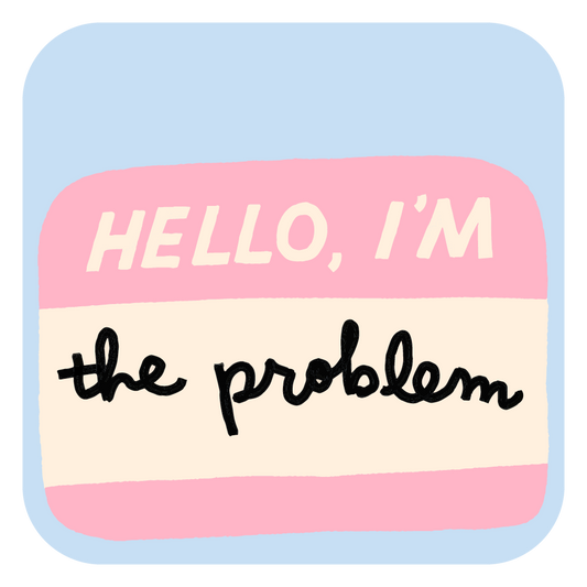 Iron On Art: Hello I'm the Problem Name Tag Iron On-(2sheets)