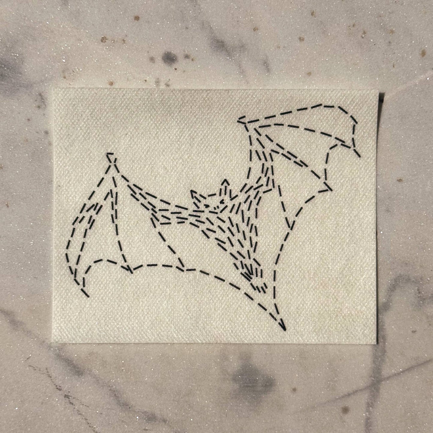 Sashiko and Visible Mending Supplies: Batbat: Stick and Stitch Embellishment Mending Transfer( 4 Looks) -1 Pack