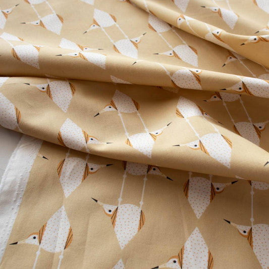 Organic Premium Sandpiper Stagger Cotton Poplin 115GSM Charley Harper for Birch Fabrics- by the half yard