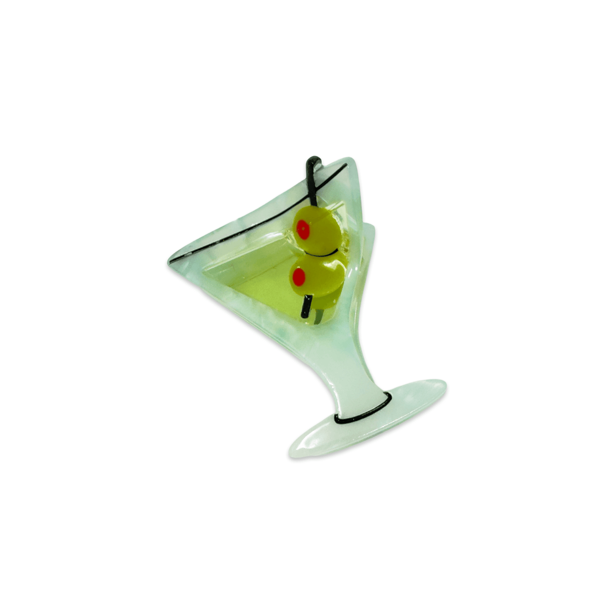 Hair Accessories: Jenny Lemons Mini Martini Hair Claw Clip 1.75x 1.5- 1 Hair Clip