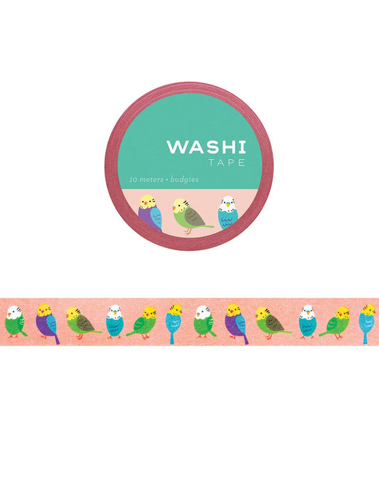 Stationary: Budgies Washi Tape 10 meters/15mm per roll