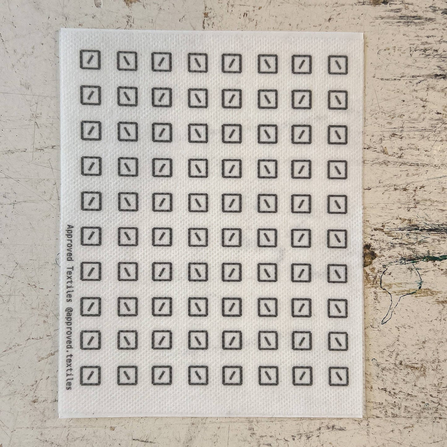 Sashiko and Mending Supplies: Little Squares - Minimal Mending + Embellishment Transfer ( 4 looks)- 1 pack