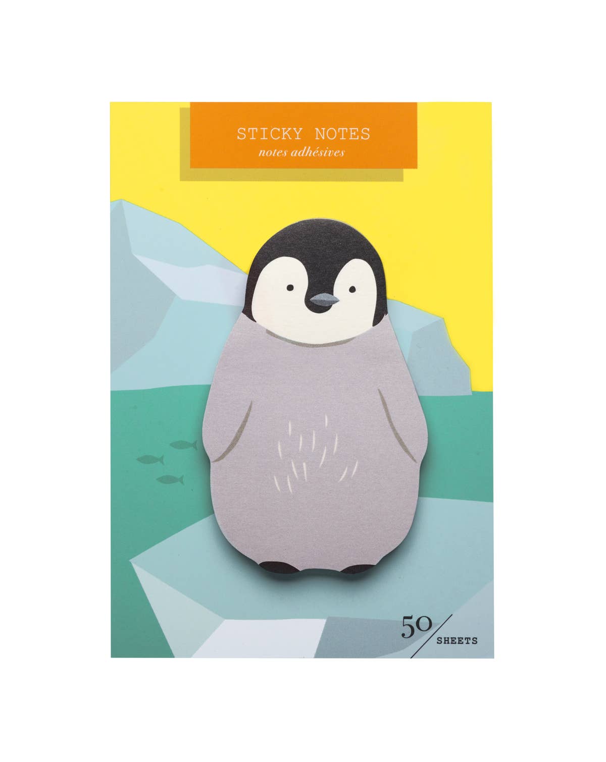 Stationary: Penguin Die Cut Single Sticky Notes-1 pack