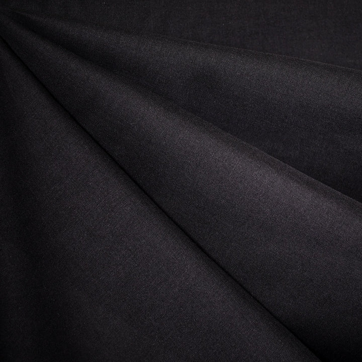 cotton voile solid by the yard black. LA Finch Fabrics garment making