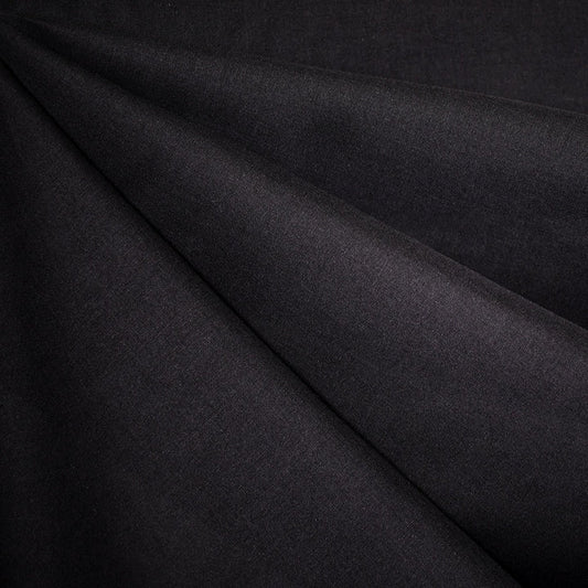 cotton voile solid by the yard black. LA Finch Fabrics garment making