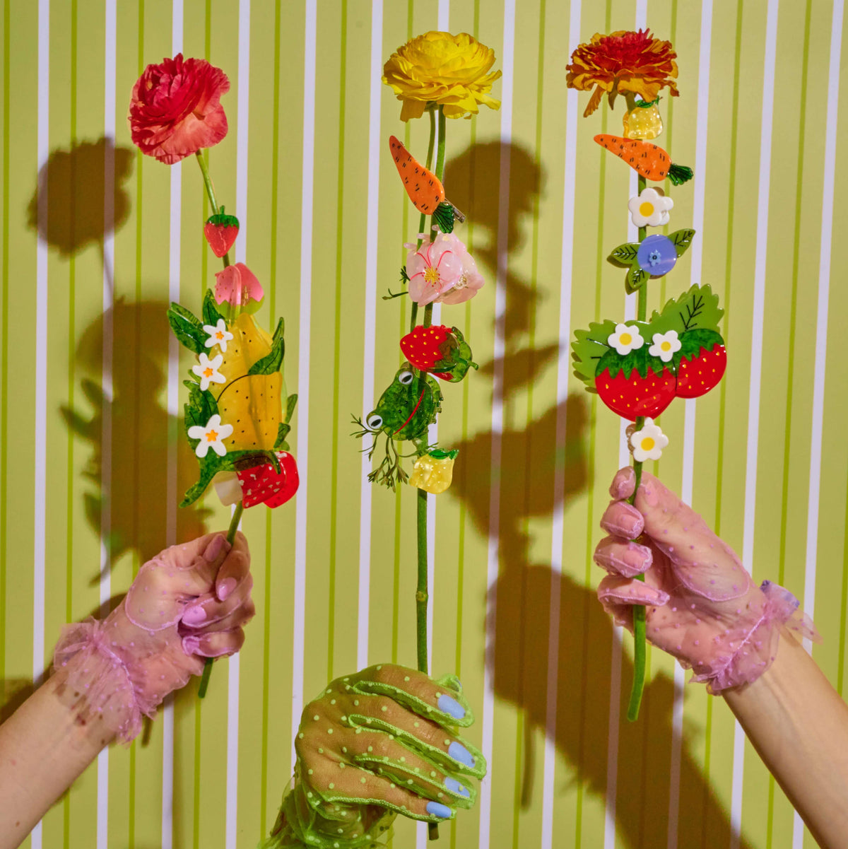 Hair Accessories: Jenny Lemons: Mini Pink Strawberry Hair Claw Clip 1.5" inch-1 Hair Clip