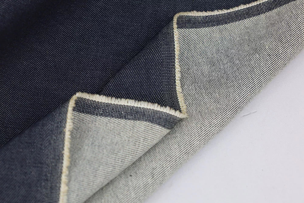 Designer Deadstock Dark Indigo Stretch Denim Woven- by the yard