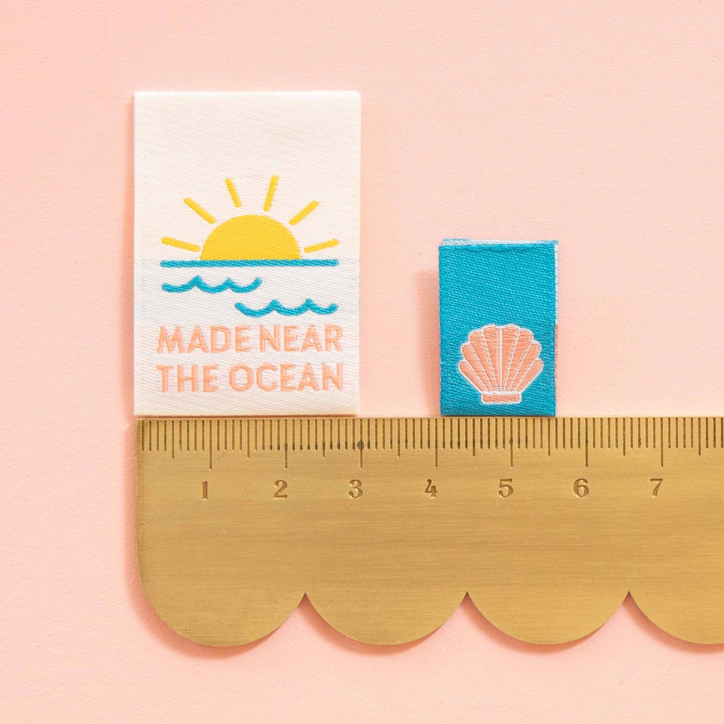 Notions: Sarah Hearts Made Near the Ocean - Sewing Woven Clothing Label Tags-1pack