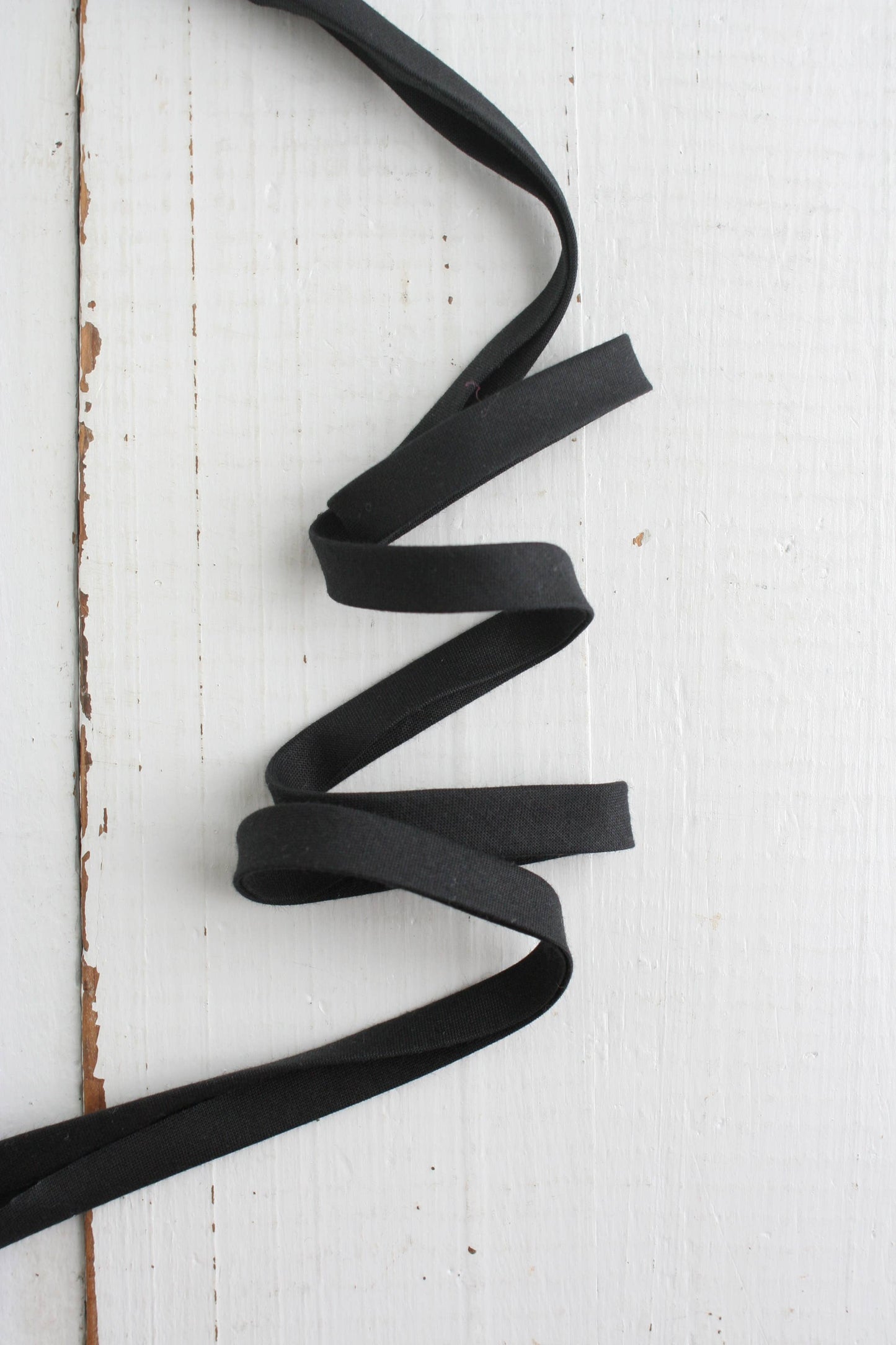 Web Only Sewing Supplies: 1/2" Double Fold Bias Binding - Black 100% Cotton- Price per yard